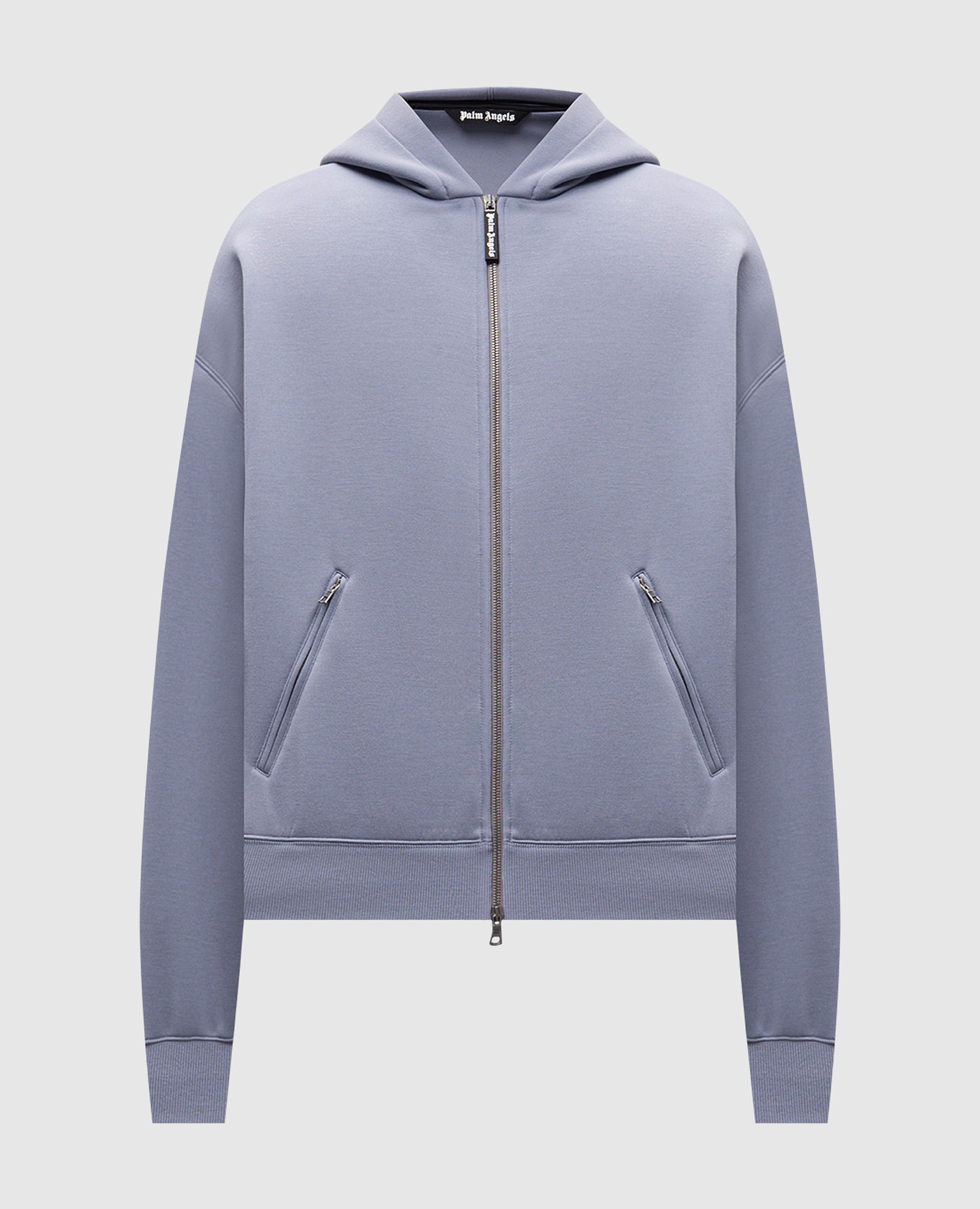Grey sports jacket with logo Palm Angels