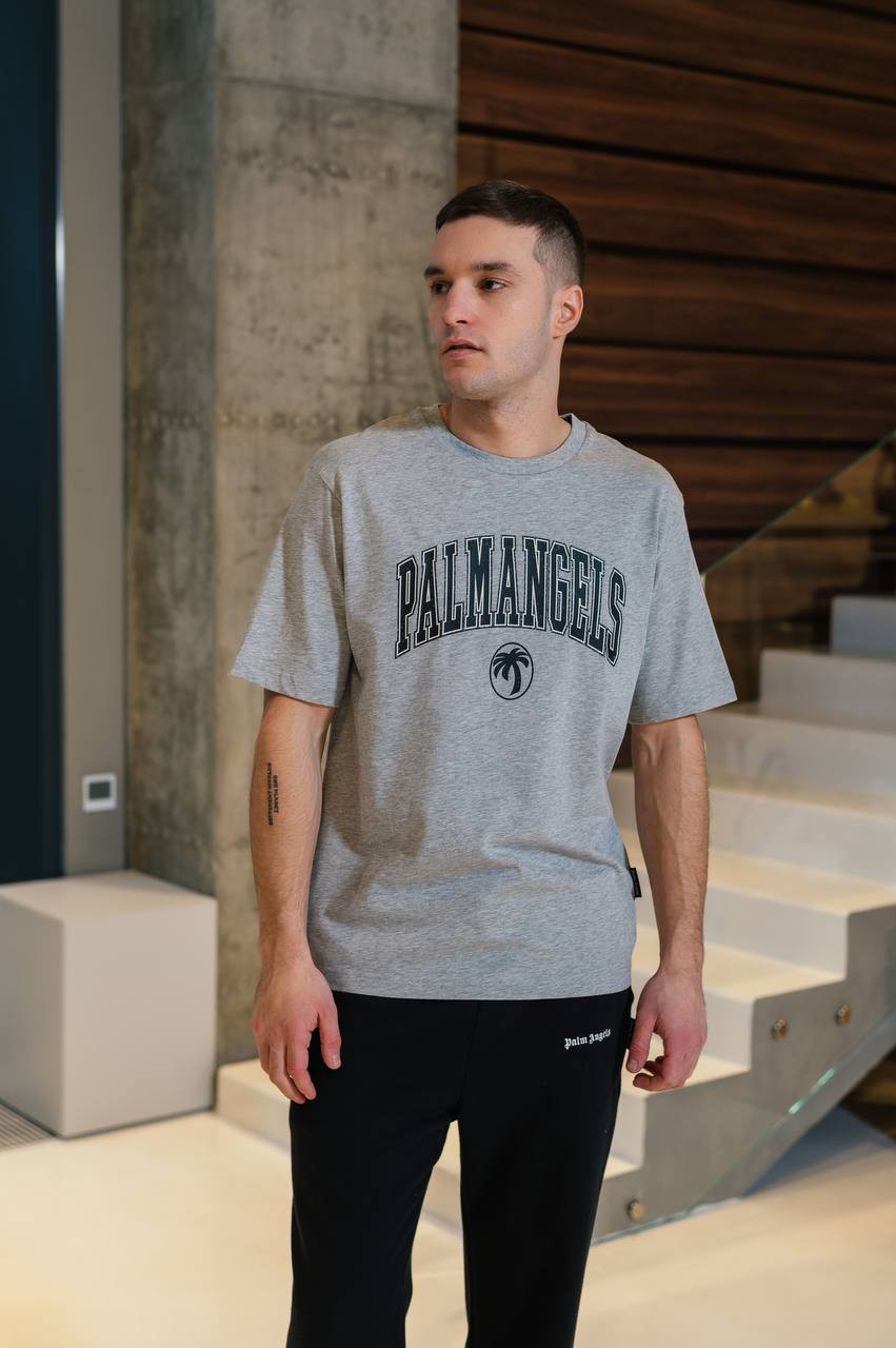

Grey T-shirt with logo print Palm Angels