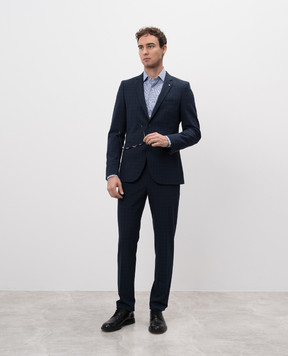 Florentino Blue checked suit 223850322905