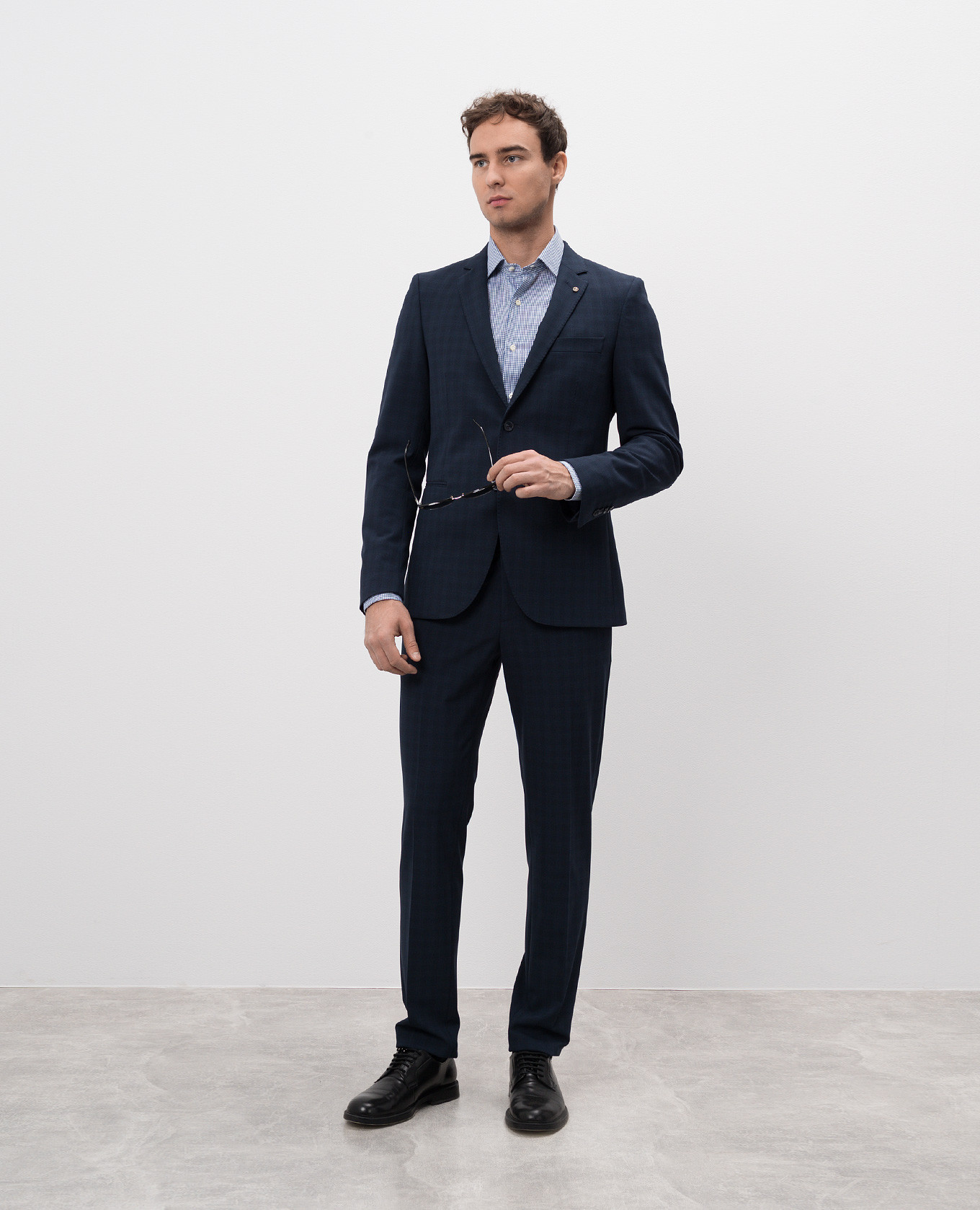 Blue checked suit florentino