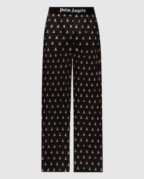 Palm Angels Bear In Mind black patterned pants PMCA111F24FAB003