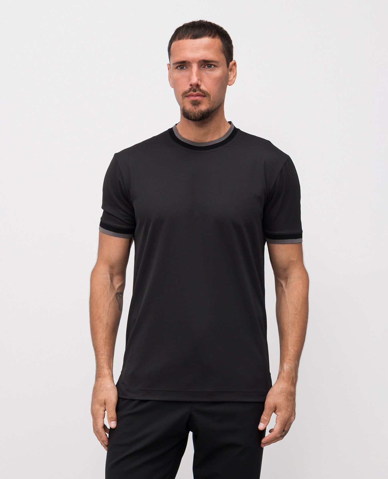 

Black T-shirt with logo patch Dolce&Gabbana