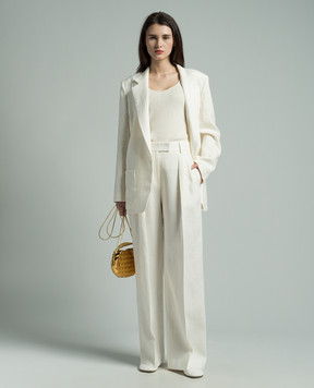 The Row Enza white linen jacket 7800W2929