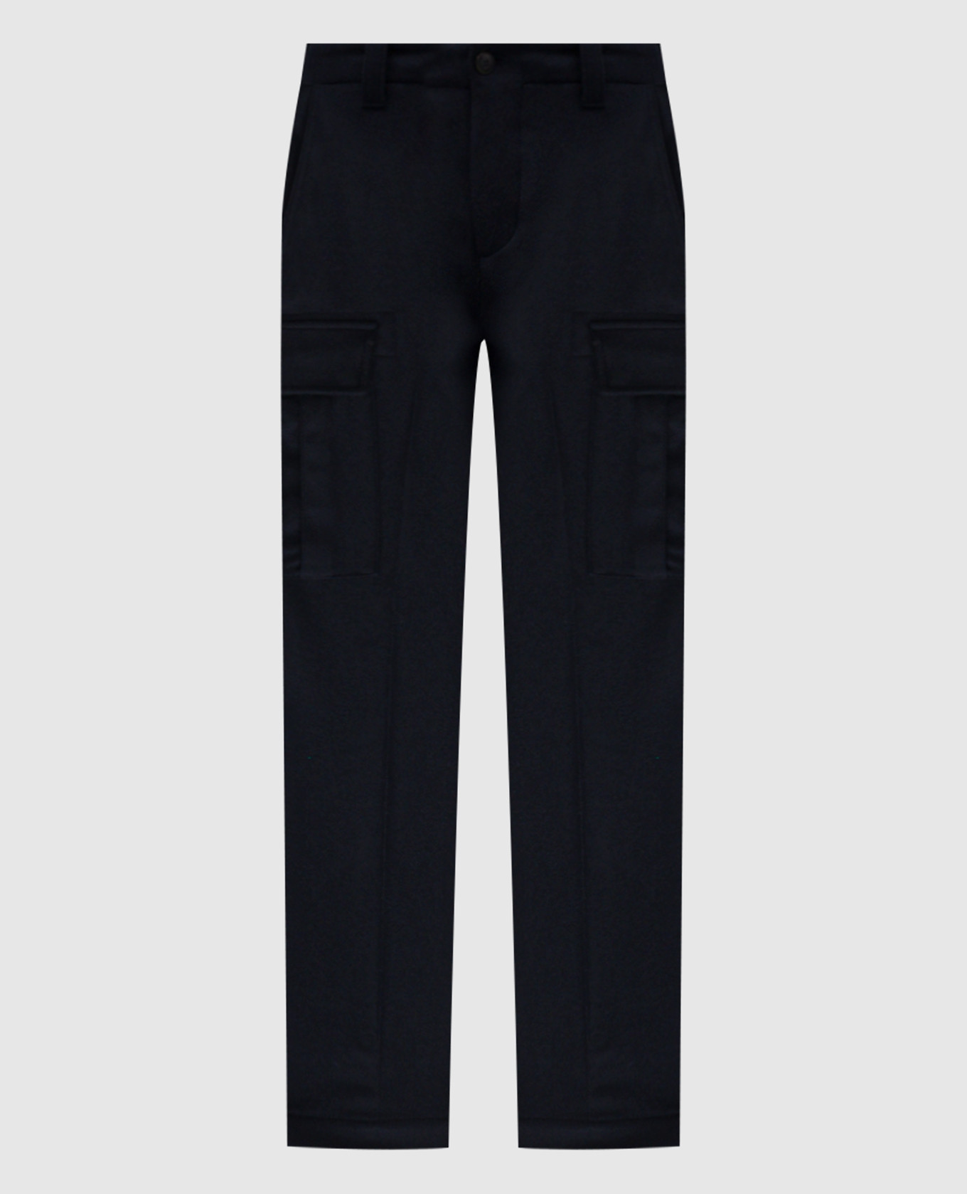 Blue wool and cashmere cargo pants Cashmere&Whiskey