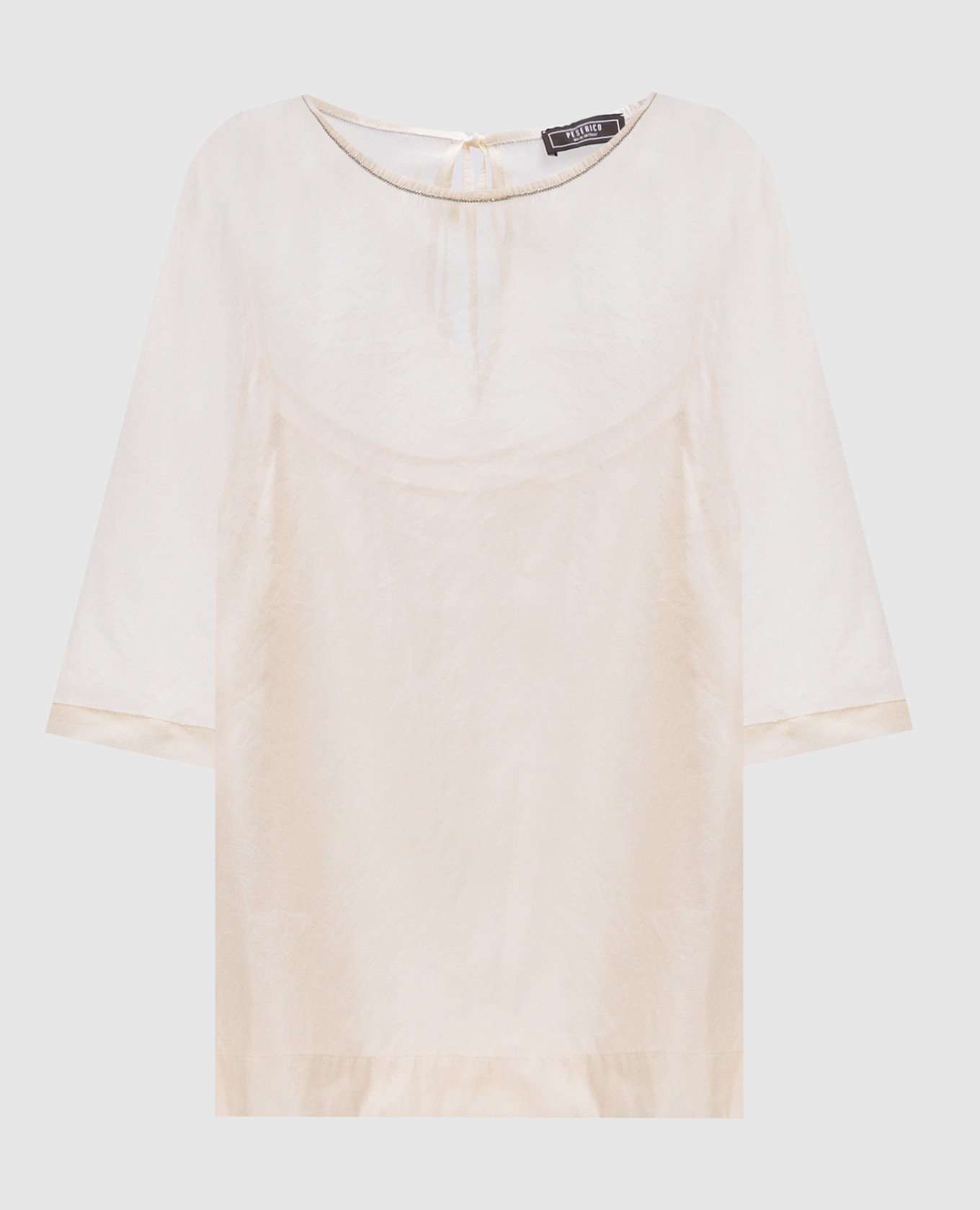 Beige blouse with silk Peserico