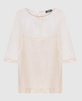 Peserico Beige blouse with silk E0644908438