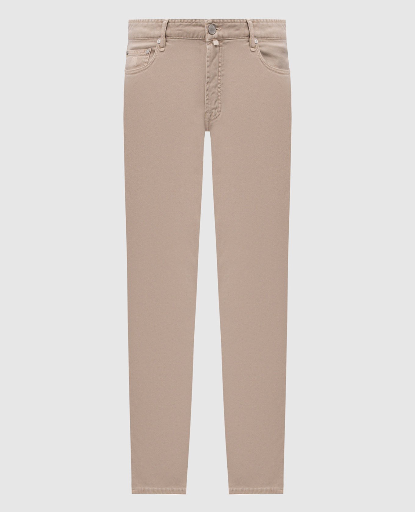 

Beige PAVEL pants with logo patch MooRER