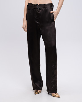 Magda Butrym Brown silk pants PANTS01151425
