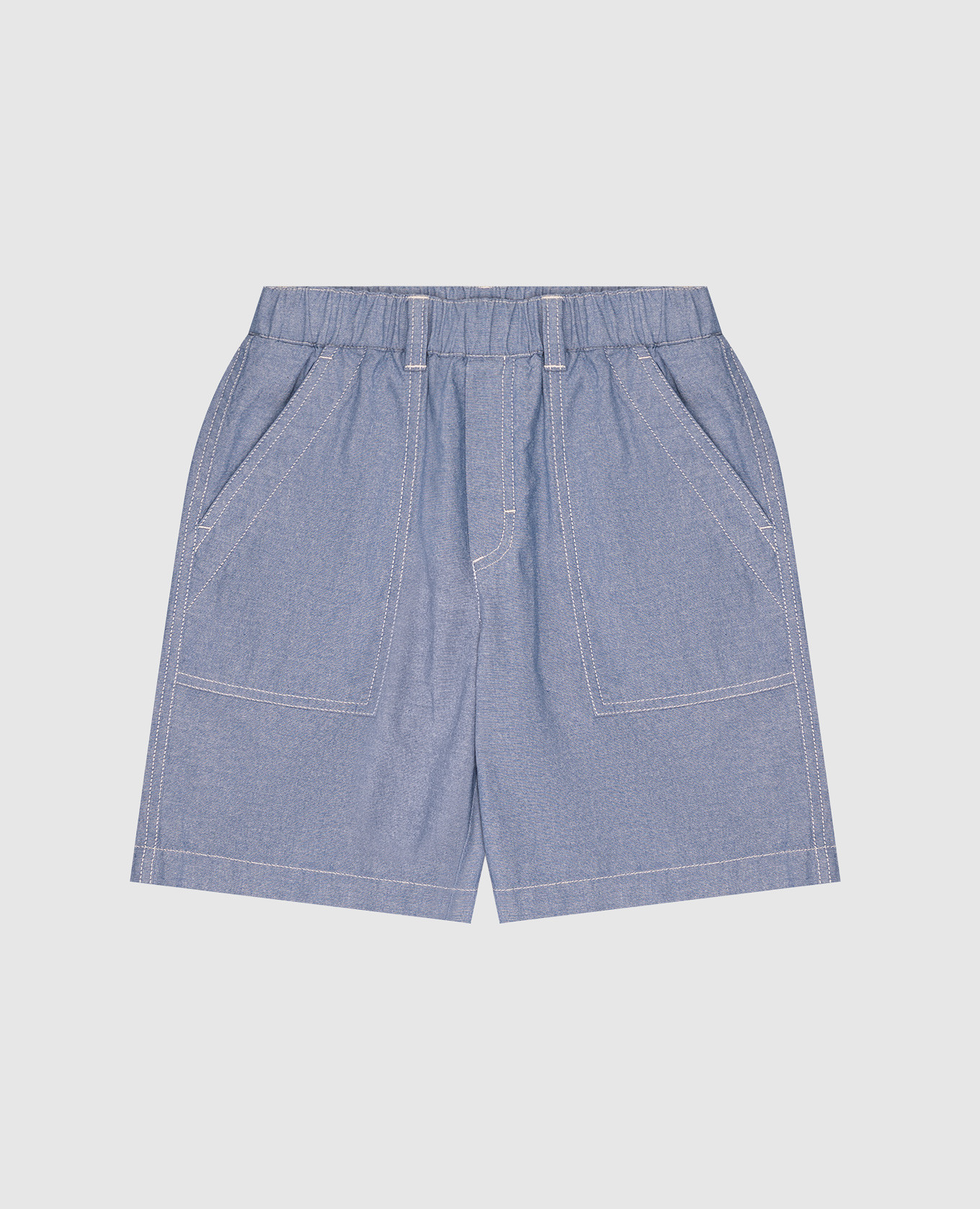 

Children's blue shorts with logo patch Moncler ENFANT, Light blue