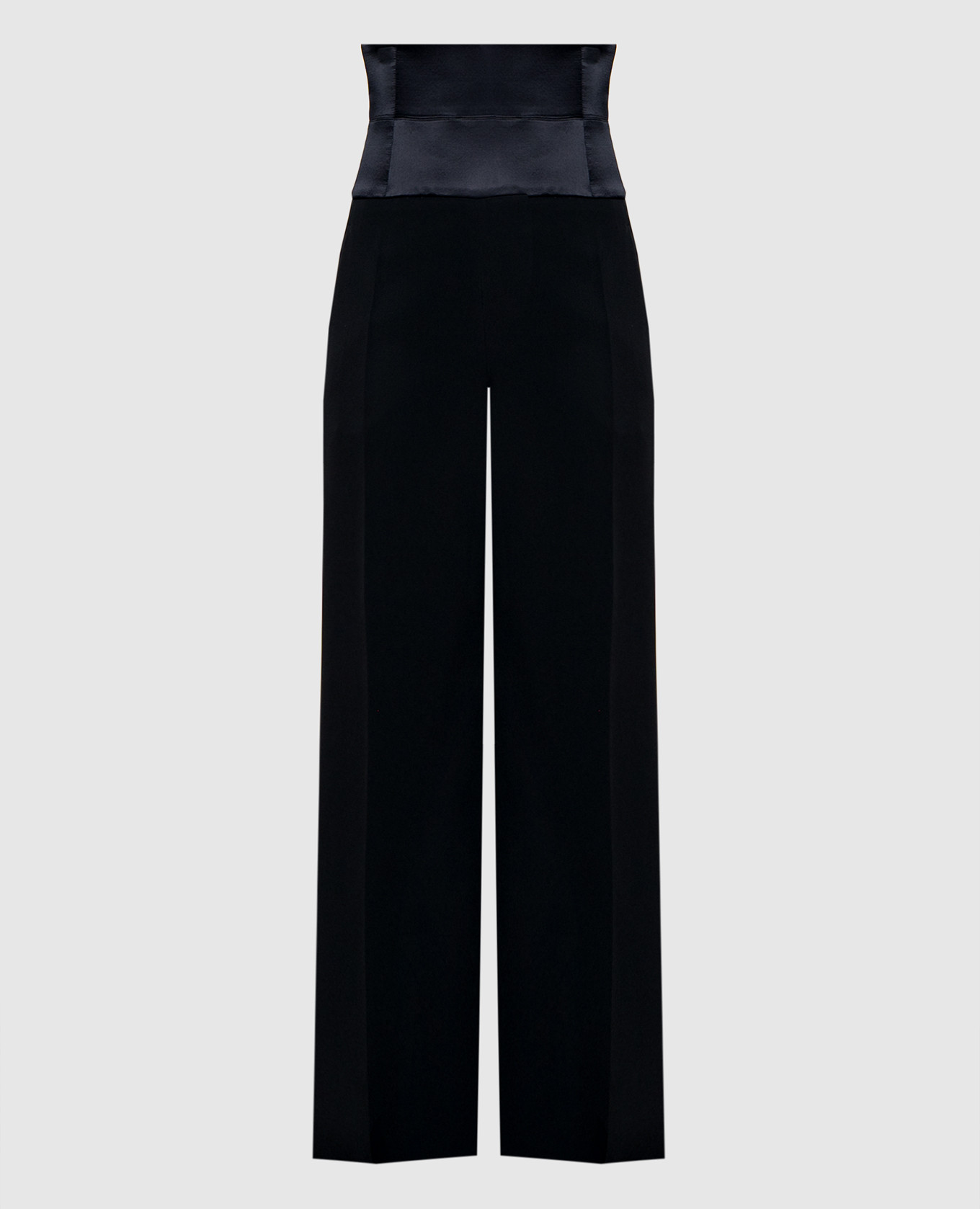 

High rise black silk pants Ermanno Scervino