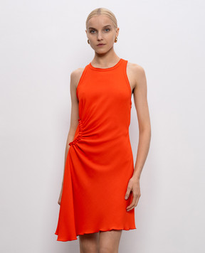 Victoria Beckham Red wool dress with drapery 1225WDR006419A