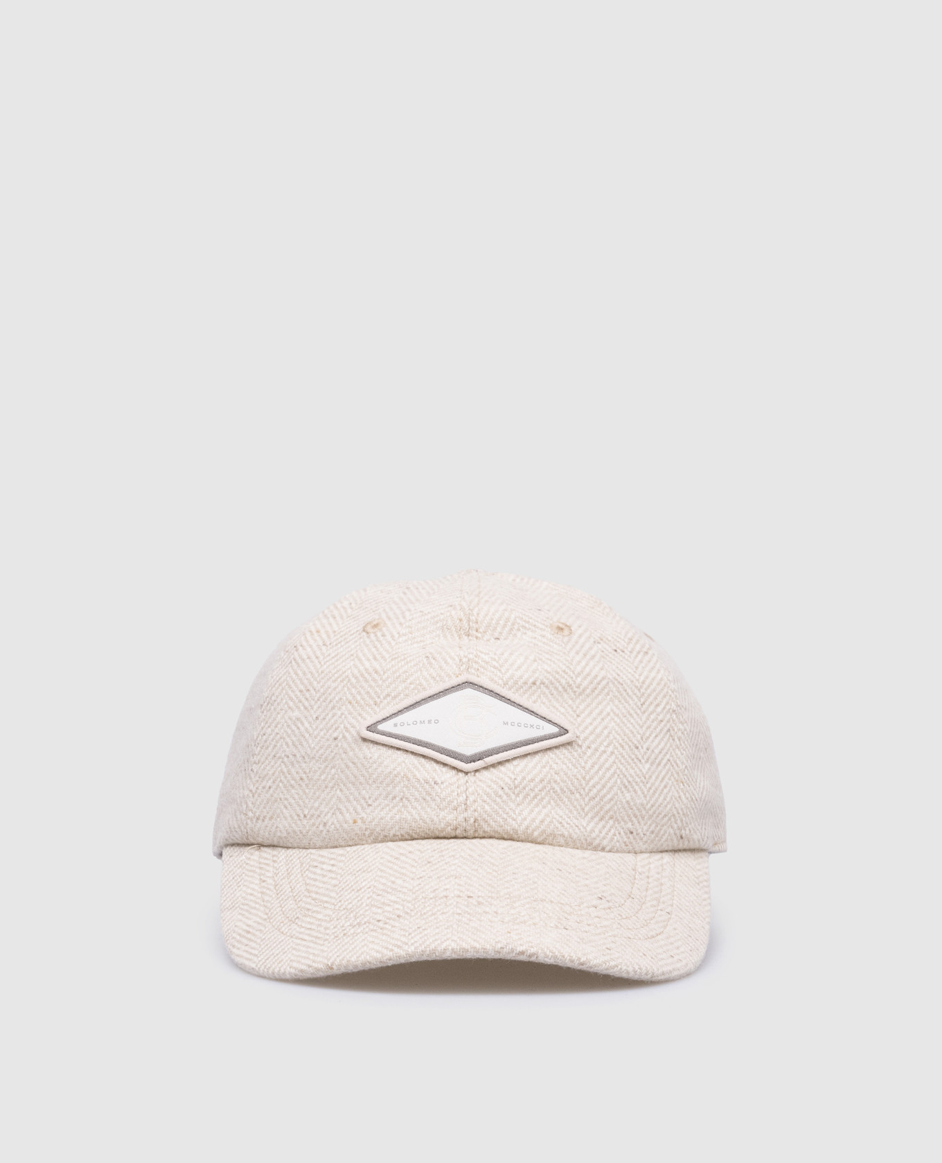 

Children's beige wool and cashmere cap with BC logo patch Brunello Cucinelli