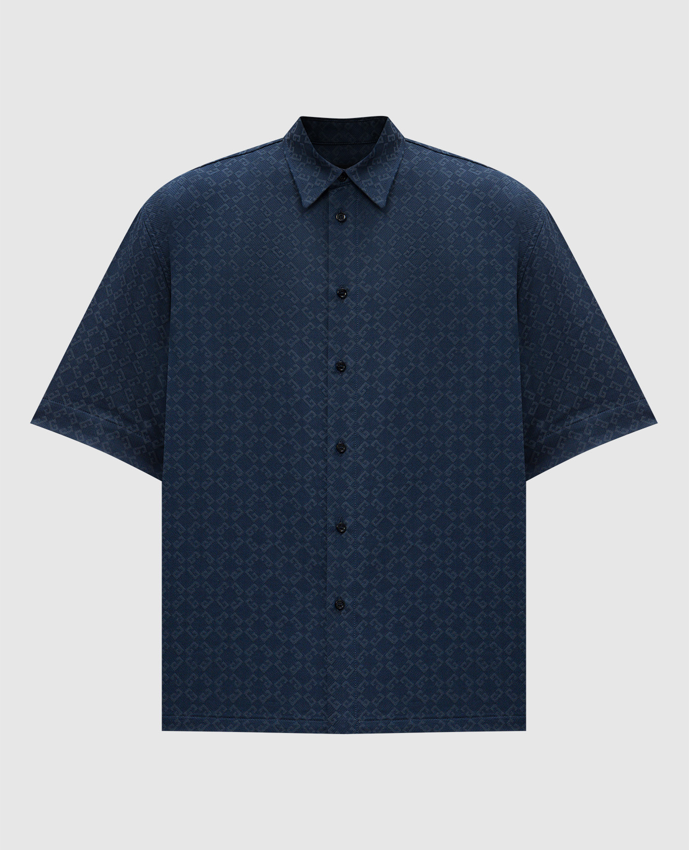 Blue shirt in woven monogram logo pattern Givenchy