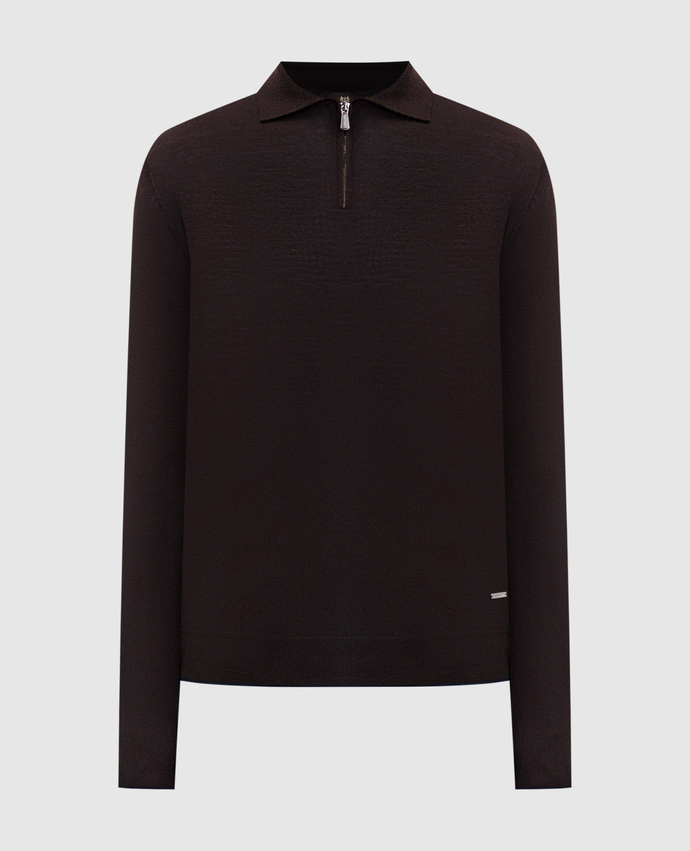 

Brown wool polo shirt Enrico Mandelli