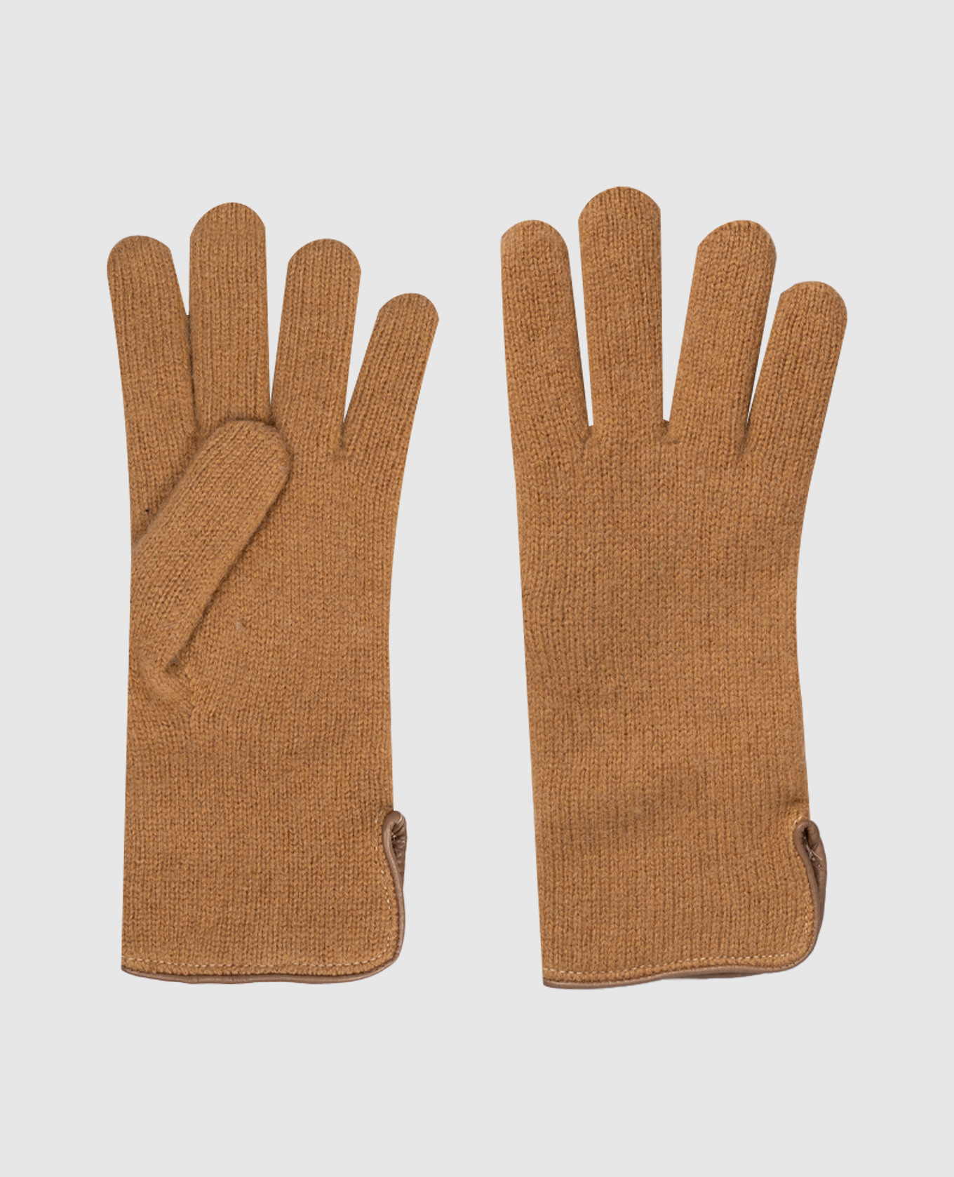 Brown gloves with wool Babe Pay Pls
