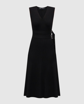 PROENZA SCHOULER Madeline black ribbed midi dress R2527249KY349