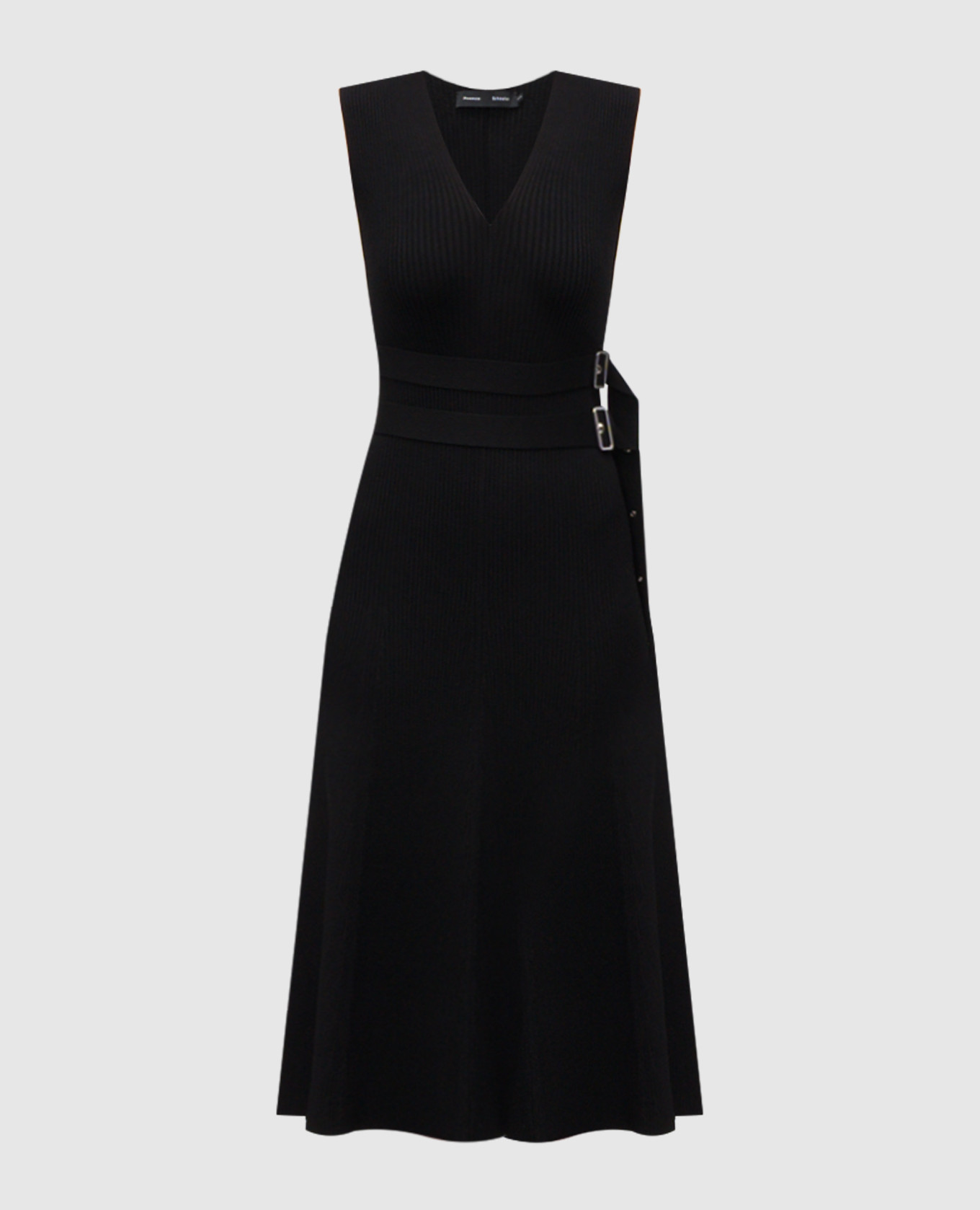 Madeline black ribbed midi dress PROENZA SCHOULER