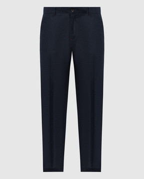 ISAIA Blue pants made of wool PNN02476400