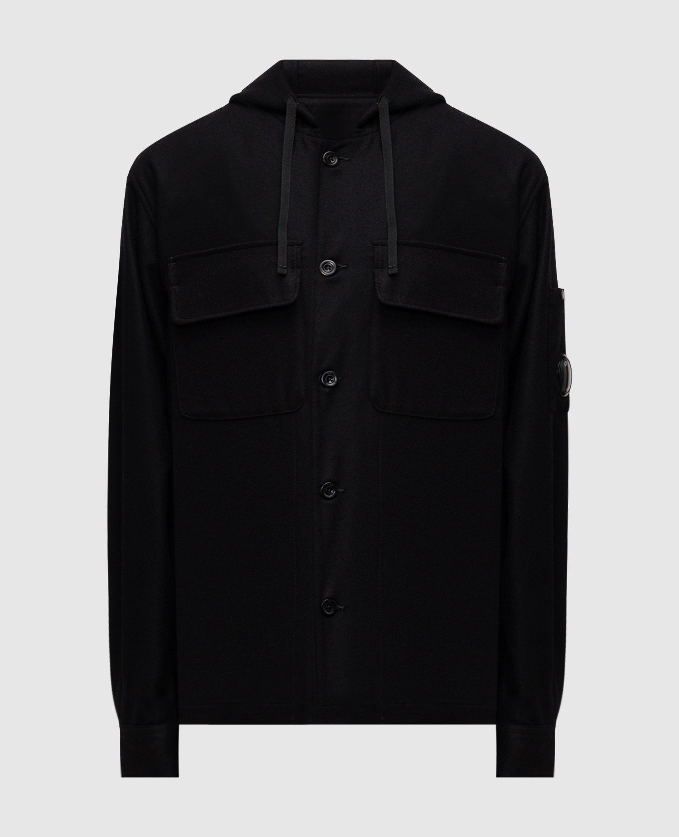 

Black wool jacket with logo C.P. Company