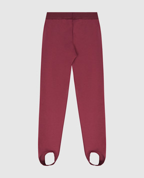 Versace Children's burgundy leggings with logo 10182011A00146