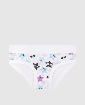 RiminiVeste Emy Bimba baby white star print panties B2703