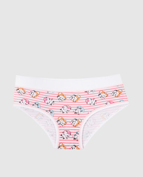 RiminiVeste Jadea children's white panties in a striped cat print 491
