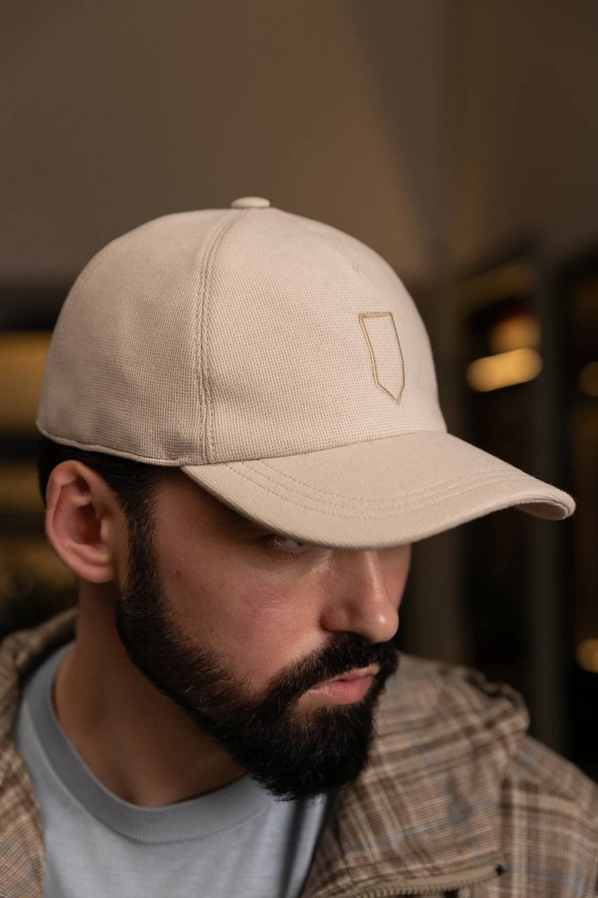 

Beige cap with logo embroidery Canali