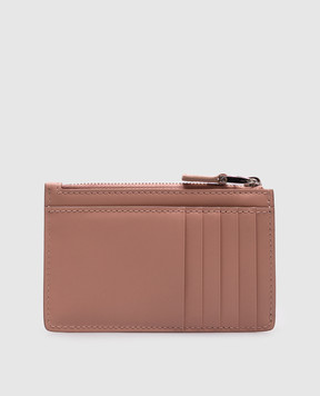 Max Mara Pink leather cardholder with logo CARDHOLDER