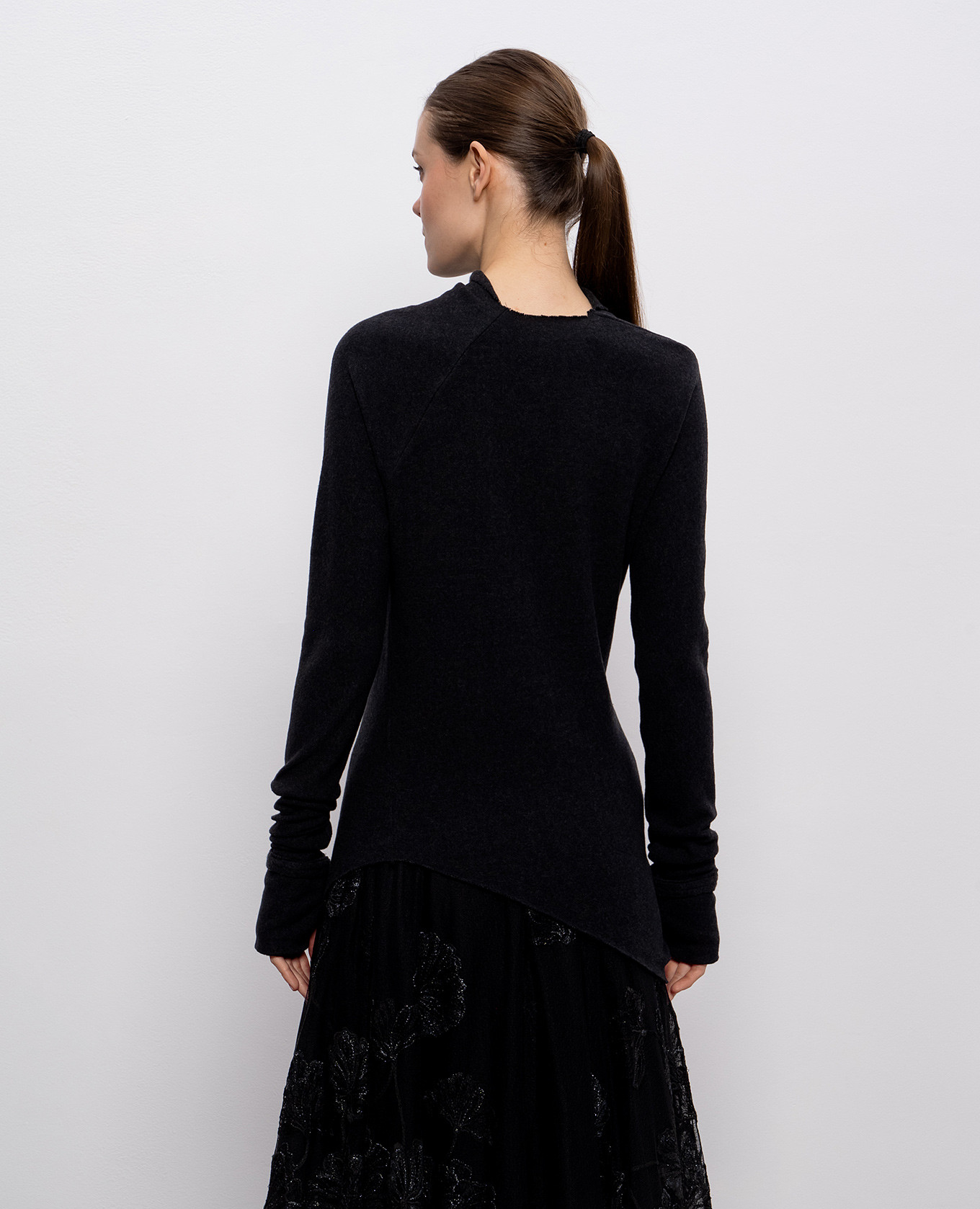 Gray jumper with drape Marc Le Bihan 4