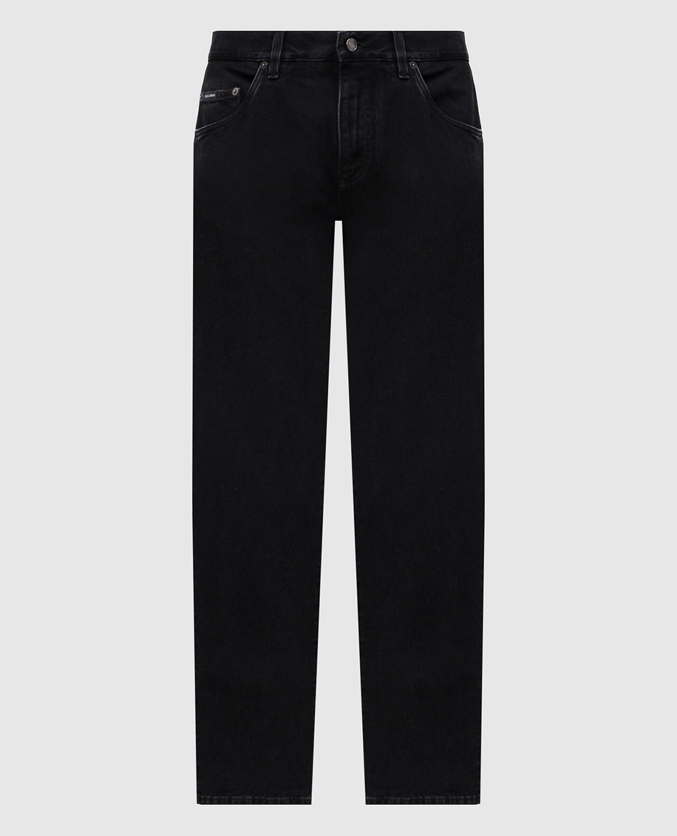 Black jeans with logo patch Dolce&Gabbana