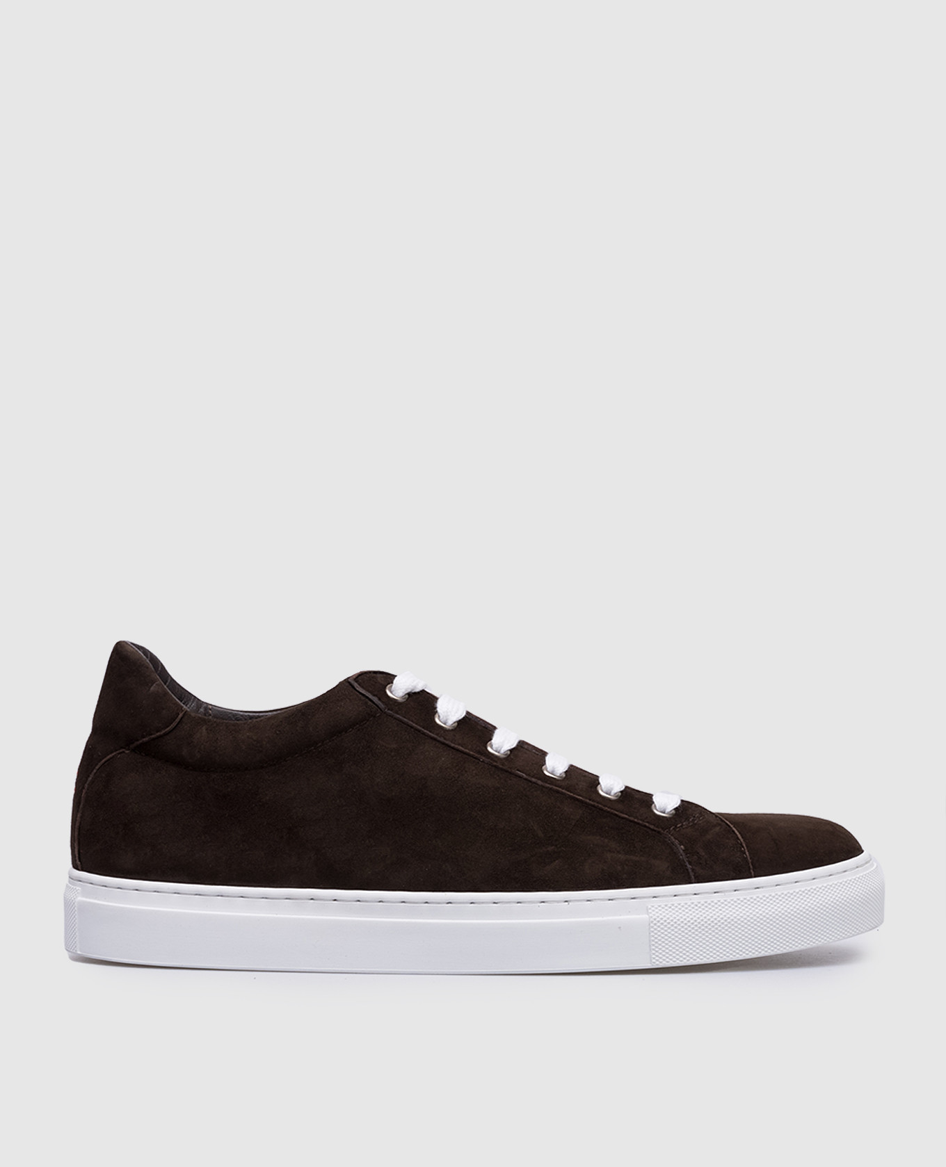 ISAIA Brown suede logo sneakers