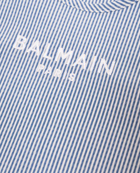 Balmain Baby blue striped bodysuit BWA51BP0487