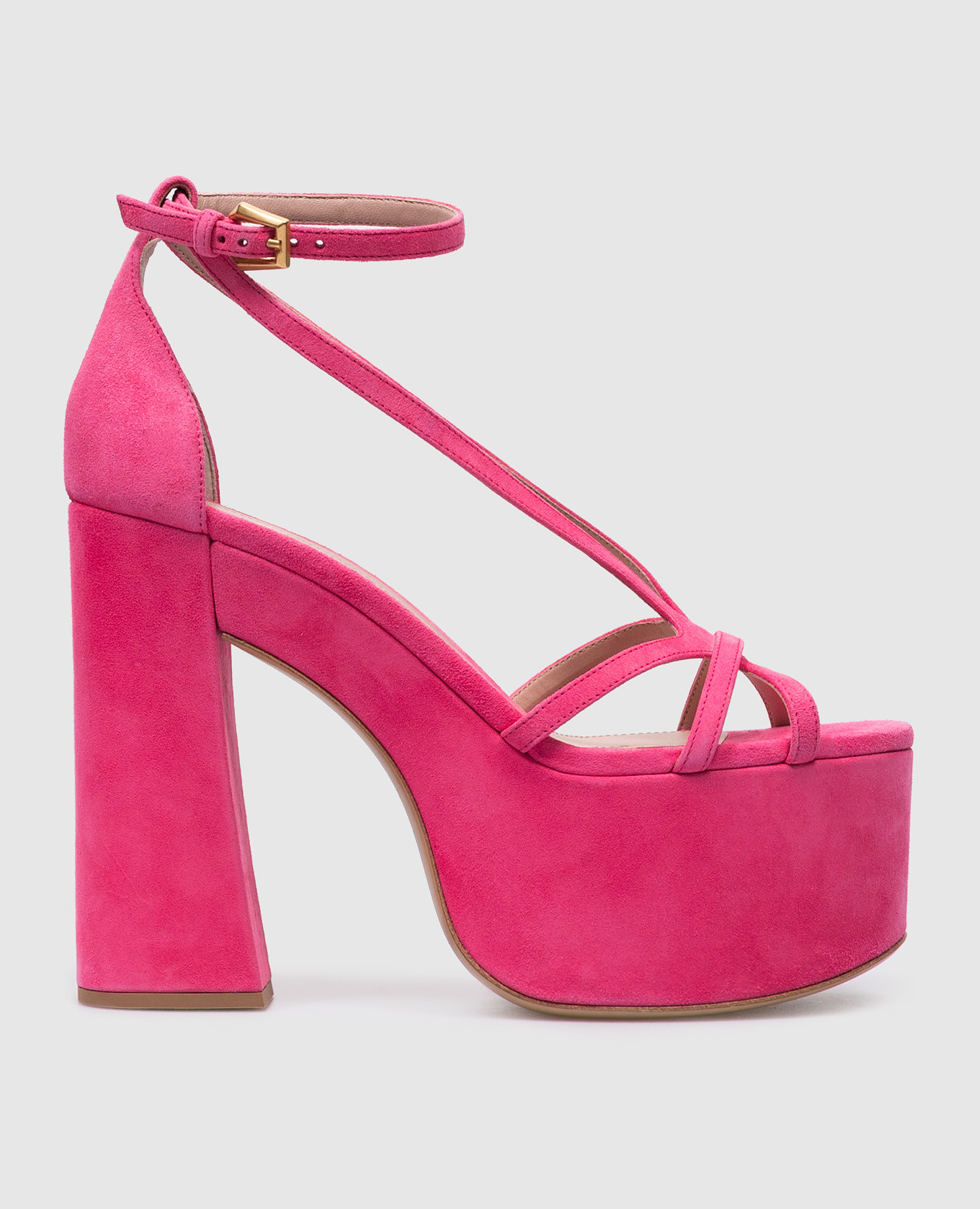 

Cam Pink Suede Sandals Balmain