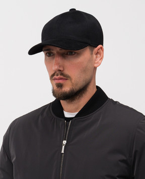 Cashmere&Whiskey Black cashmere cap 9925002