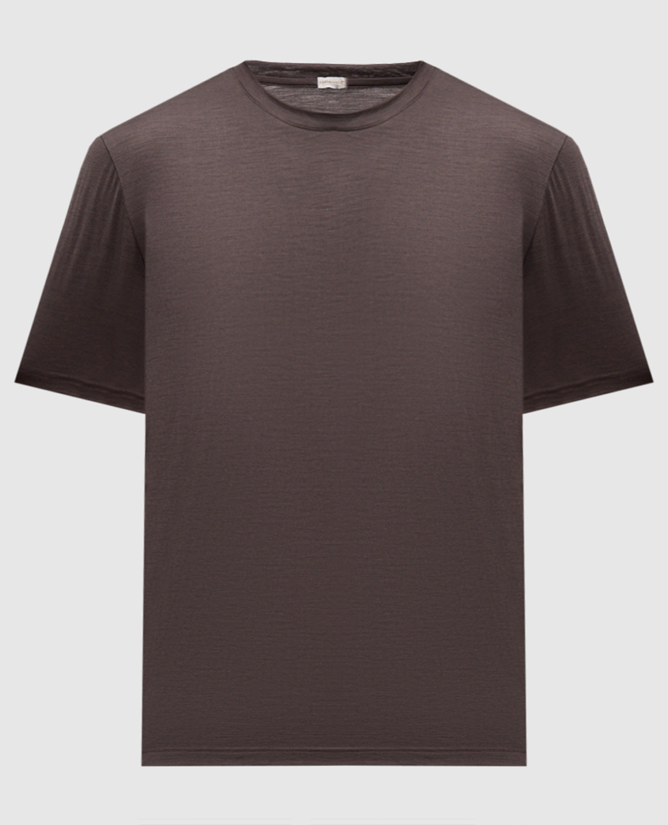 Brown wool T-shirt CAPOBIANCO