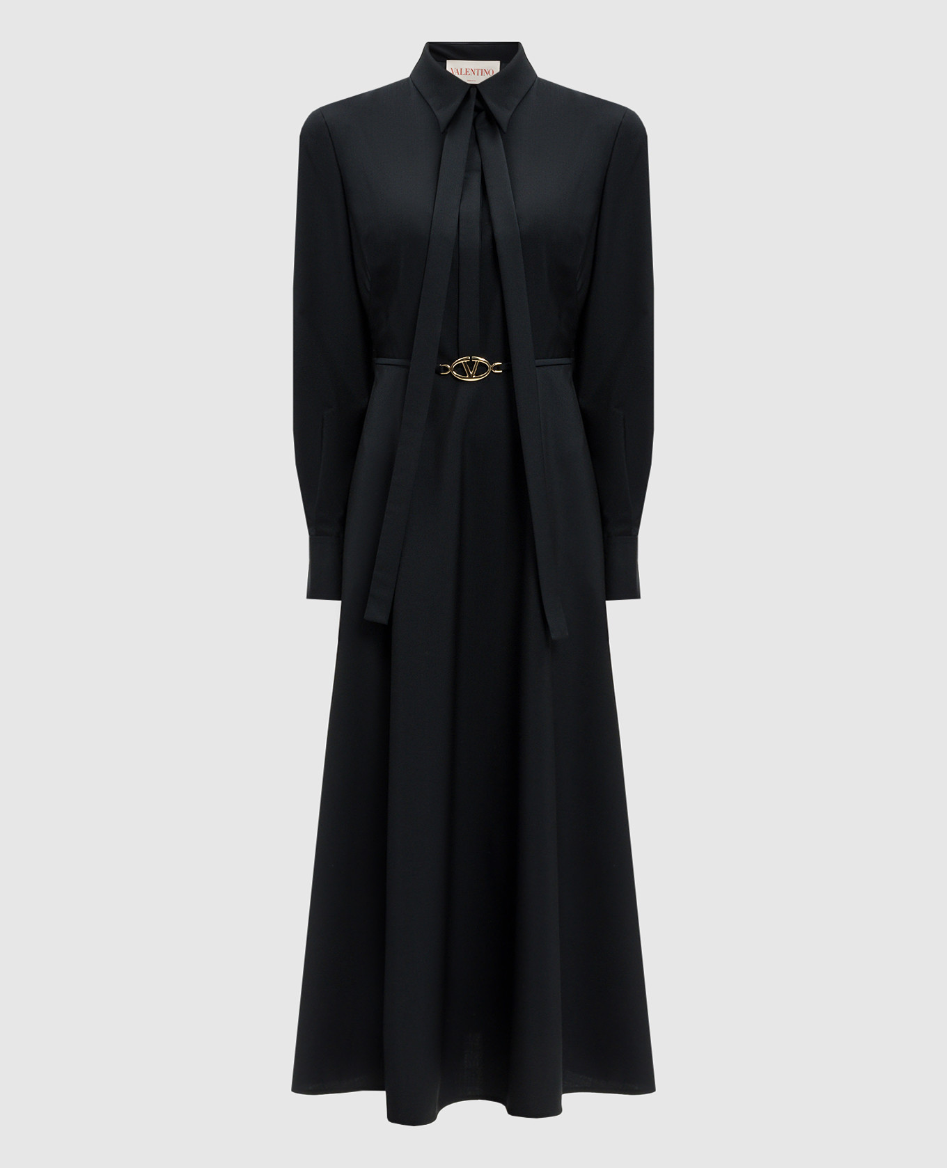 

VLogo Signature wool dress in blue Valentino