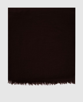 Brunello Cucinelli Brown cashmere and silk stole MSC924059
