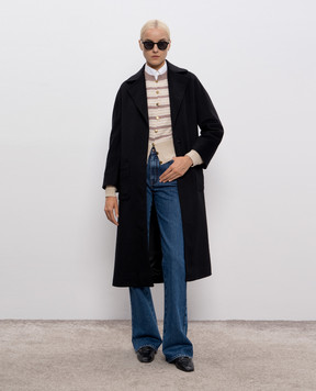 Heresis Black wool coat M46120G400