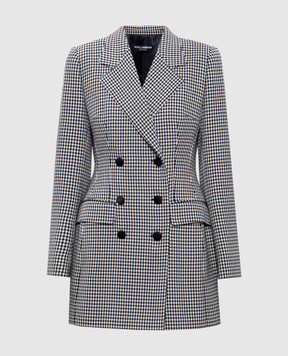 Dolce&Gabbana Double-breasted jacket with wool in a pattern F27BKTFQ3F1