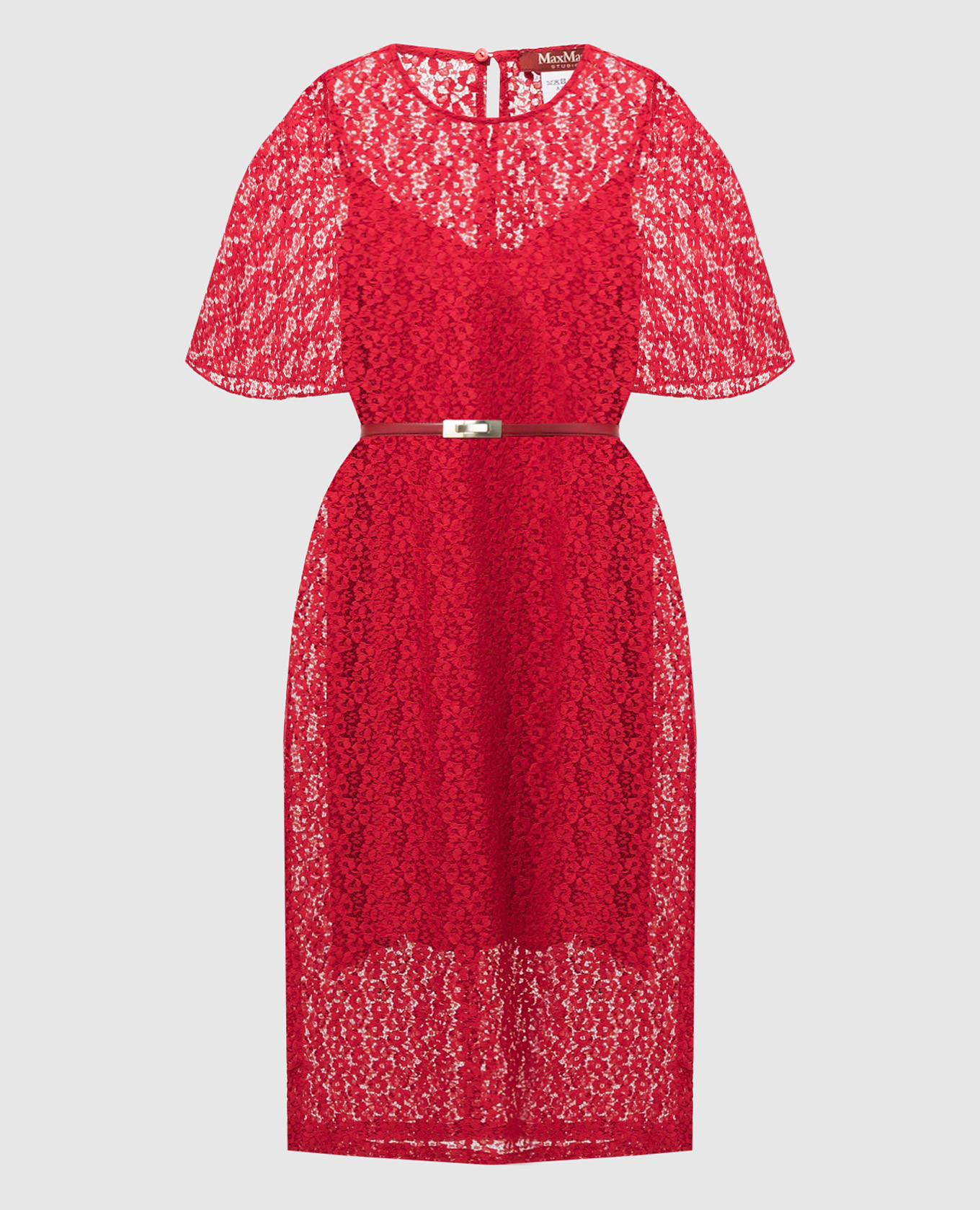 Red ELETTRA lace dress Max Mara