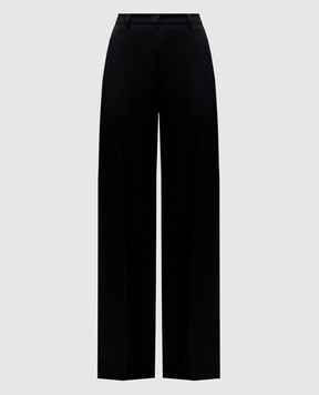 Balmain Black pants with shiny texture EF0PO160VB01