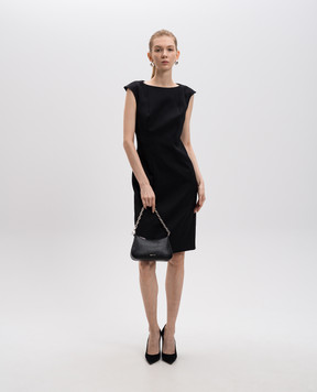 Alexander McQueen Black wool midi sheath dress 819067QJADA