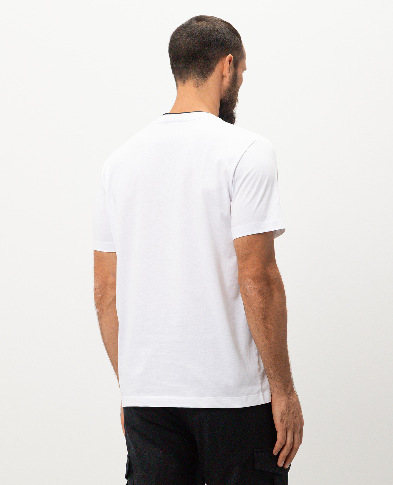 

White t-shirt with monogram logo print Peserico