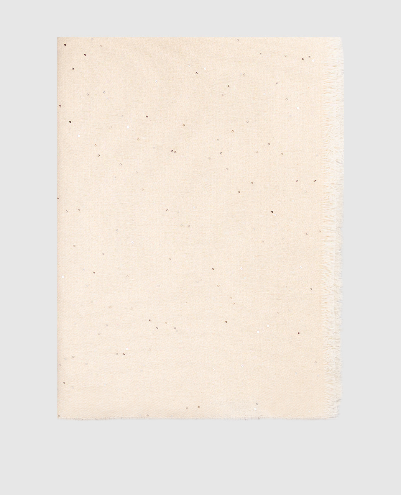 Beige wool scarf with sequins Peserico