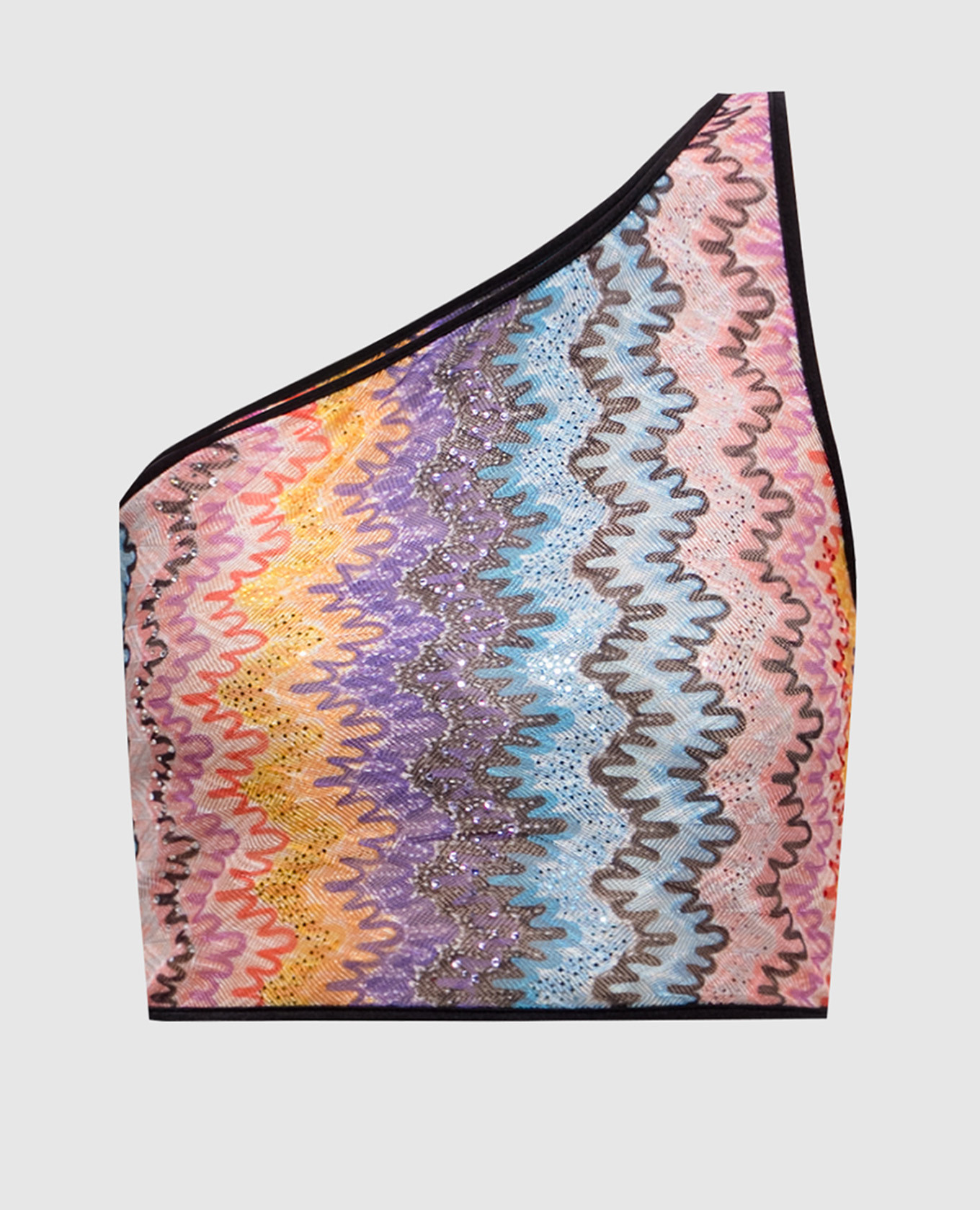 One-shoulder top with crystals Missoni