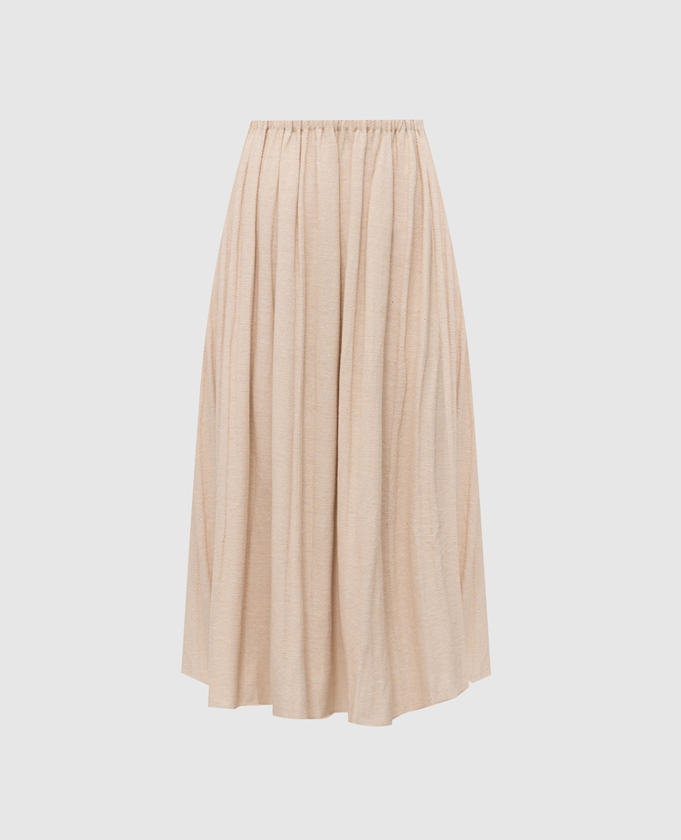 

Beige silk and linen skirt BOBOUTIC