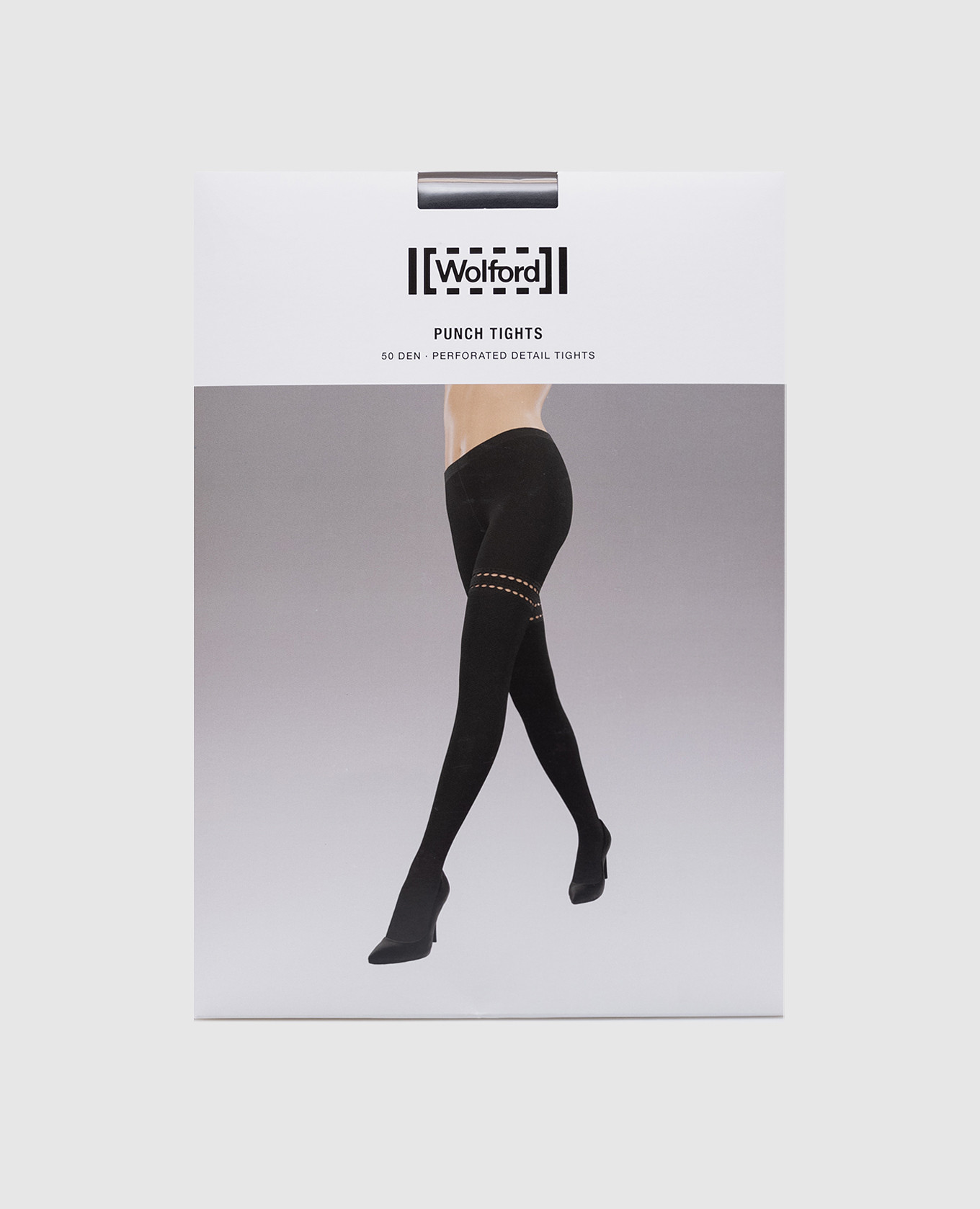 

Black punch tights with curved cutouts Wolford