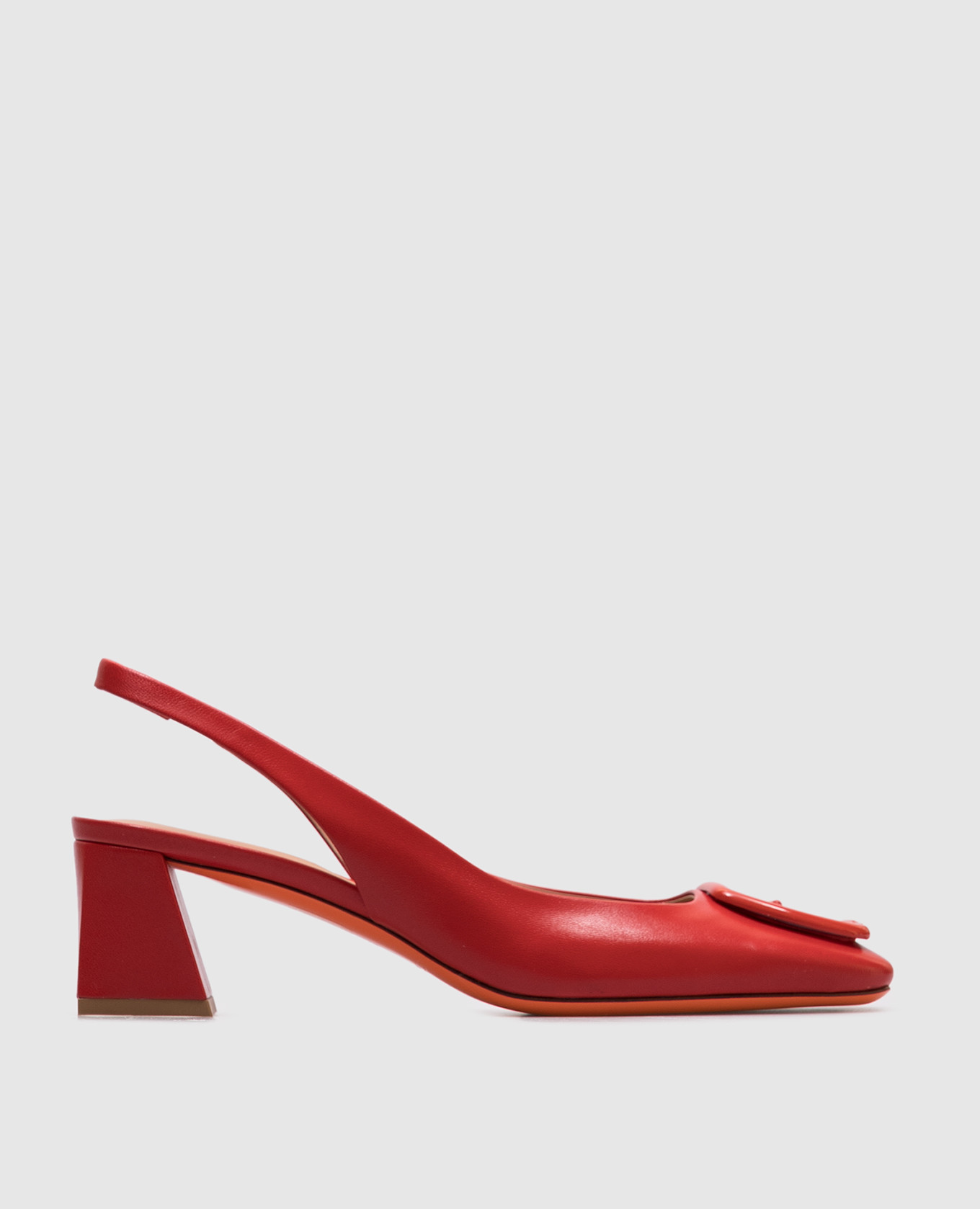 

Red leather slingbacks Santoni