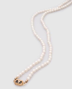 Valentino White necklace with VLogo emblem 6W2J0X99NBS