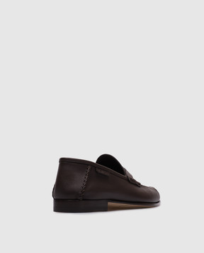 Tom Ford Brown leather loafers with logo J1528LCL477N